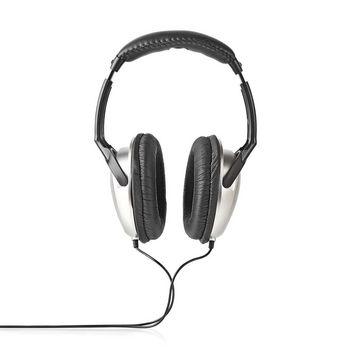NEDIS HPWD1201BK Cuffie over-ear cablate 6,00 m di nero d'argento