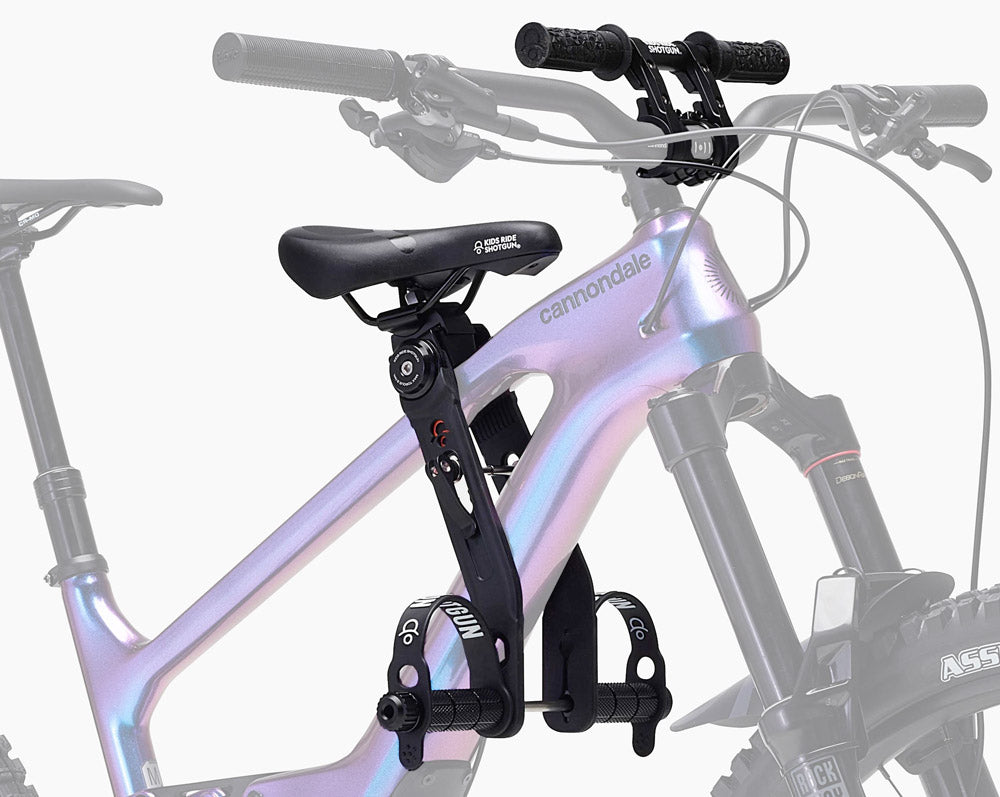 Kids ride shotgun mtb 2.0 front child seat + handlebar set