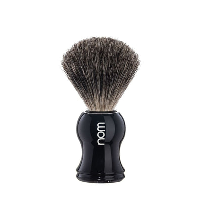 Nom nom pincel de afeitar tejón cabello negro