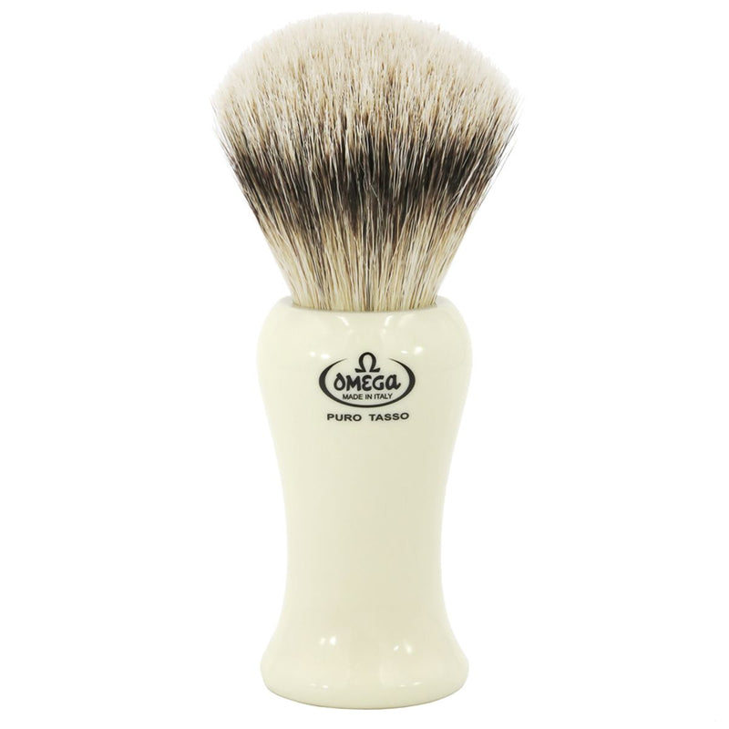 Pennello da barba Omega manico crema 100% super tasso 12,5 cm