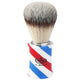Brocha de afeitar omega hi-brush pelo sintético efecto pelo de tejón barber pol mango 11cm