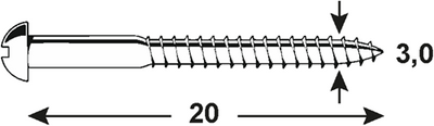 Vite per legno Connex gs-k 3.0x20 20pz nero - ky3193020