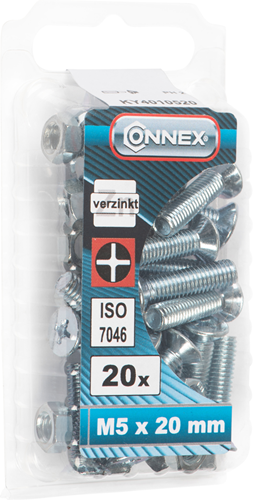 Connex metal screw vz-k m5x20 20pcs vz - ky4010520
