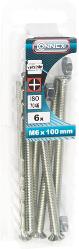 Connex metaalschroef vz-k m6x100 * 6st vz - ky4010699