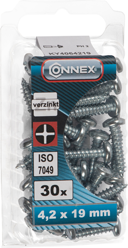 Connex bancale viti lamiera 4,2x19 30 pz vz - ky4064219