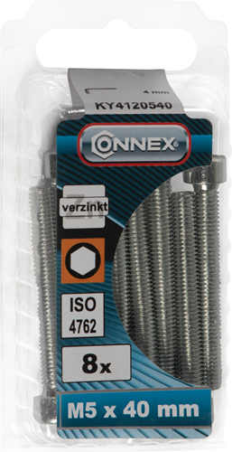 Bullone Connex a cava esagonale cy m5x40 8pz vz - ky4120540