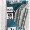 Perno de mariposa Connex m6x30 3uds vz - ky4170630