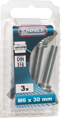 Perno de mariposa Connex m6x30 3uds vz - ky4170630