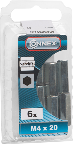 Dado connessione Connex (6k) m4x20 6 pz vz - ky4220029