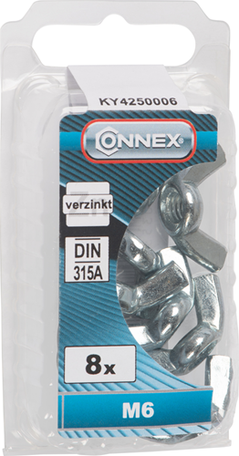 Tuerca mariposa Connex m6 8uds vz - ky4250006