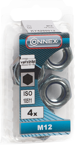 Contratuerca Connex con anillo de nylon m12 4uds vz - ky4260012