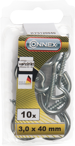 Tornillo de gancho Connex 3.0x40 10 piezas vz - ky5120040