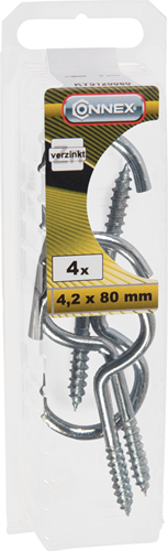 Vite gancio Connex 4.2x80*4pz vz - ky5120080
