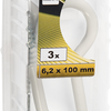 Connex gancio stendibiancheria a vite 6,2x100*3pz wi - ky5190100