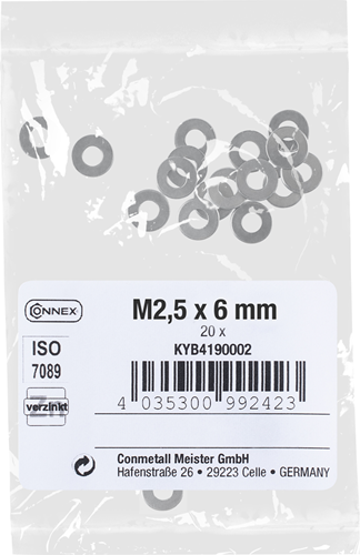 Connex rondella piatta m2,5x6 vz 20pz - kyb4190002