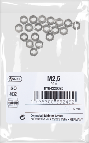 Dado esagonale Connex m2,5 20pz vz 934 - kyb4220025