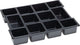 Distributore L-boxx per minuteria | polistirolo l404xp312xh61 mm | con 12 contenitori | nero | 1 pezzo - 1000010126 1000010126