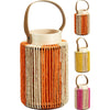 Home styling lantaarn 13x20cm oranje fuchsia of geel