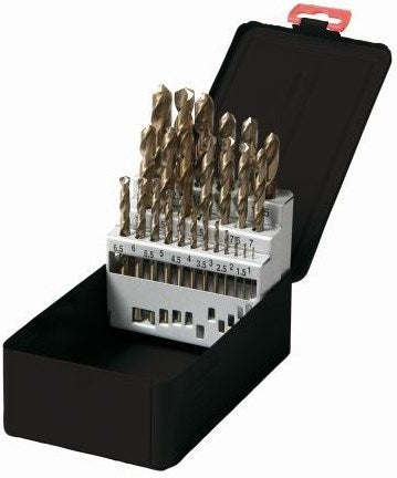 Set di punte elicoidali da lavoro | din338 hss-co 5% | 25 pezzi | 1-13 mm x 0,5 mm - ka012250
