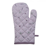 Clayre eef ovenhandschoen lavendel paars18x30cm katoen - afbeelding 2