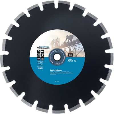 Vg diamantzaag 350 25.4mm laser asfalt 10