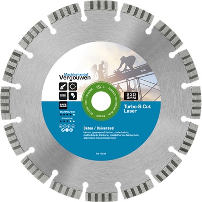 Vg diamantzaag 230 22.2mm laser turbo-s-cut