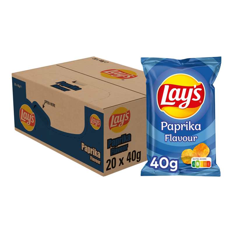 Lay's paprika kleine zakjes chips (20x 40gr)