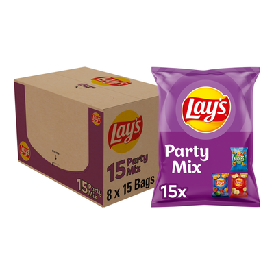 Lay's lays party mix paprika natural bugles 27.5gr (8x 15 pieces)