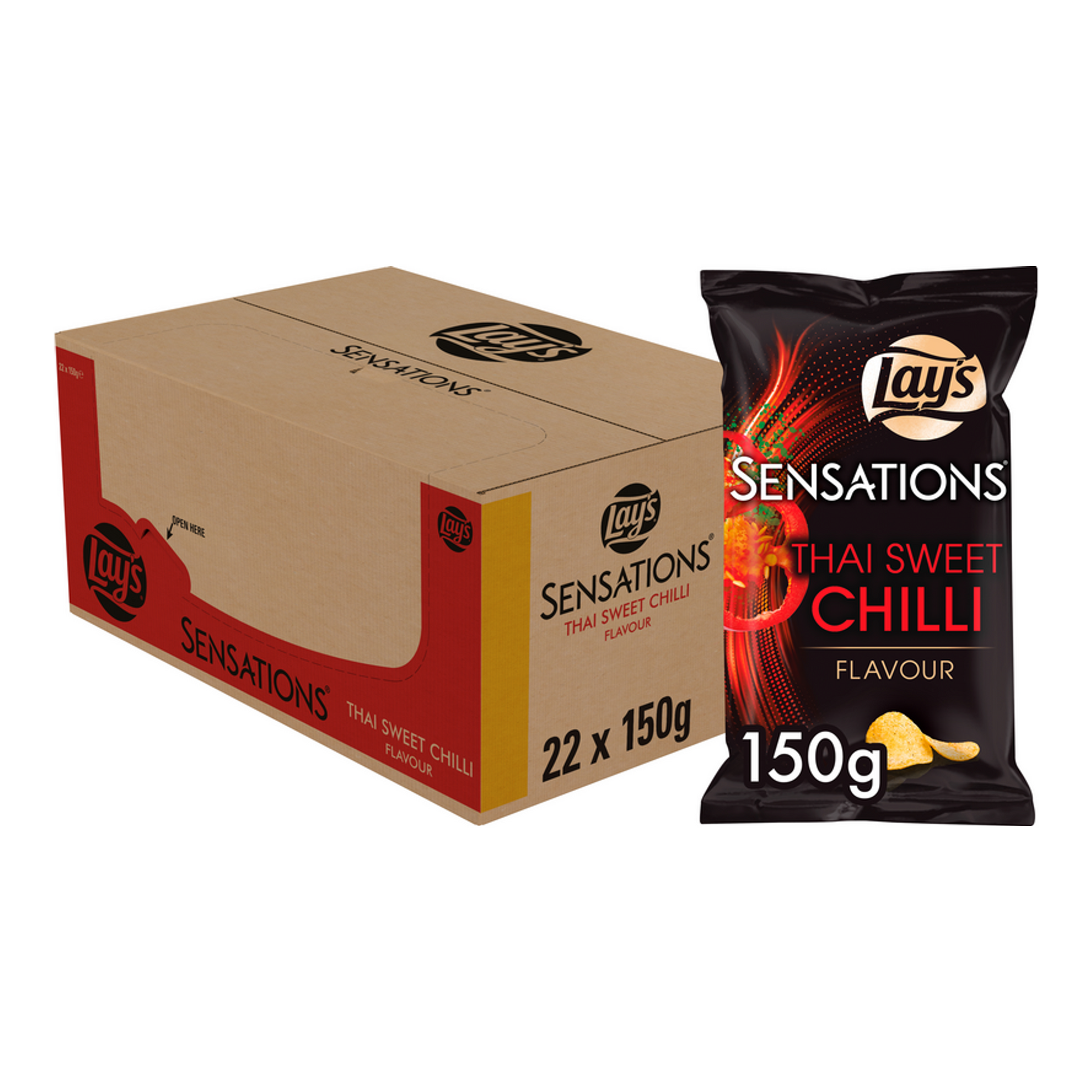 Lay's lays sensations thai sweet chili (22x 150gr)