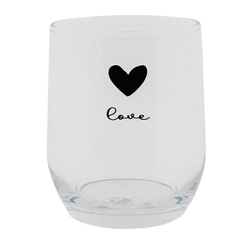 Bicchiere Clayre Eef Cuore ø8x9cm 300ml