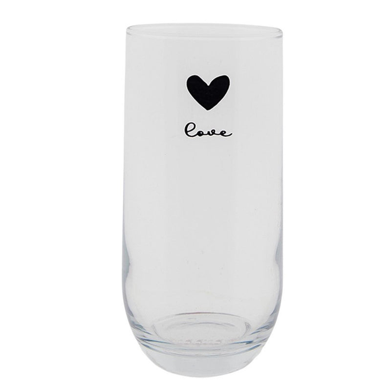 Clayre Eef Long Drink Cuore in Vetro 280ml