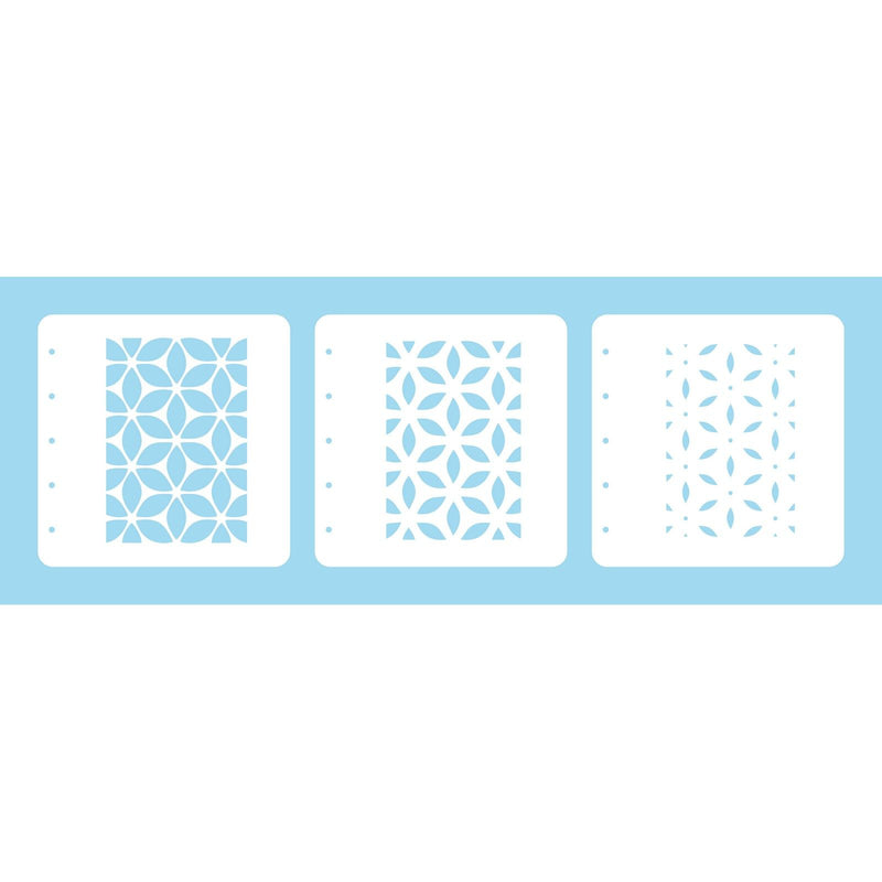 Nellie's choice • layered combi stencil set flower 3stuks