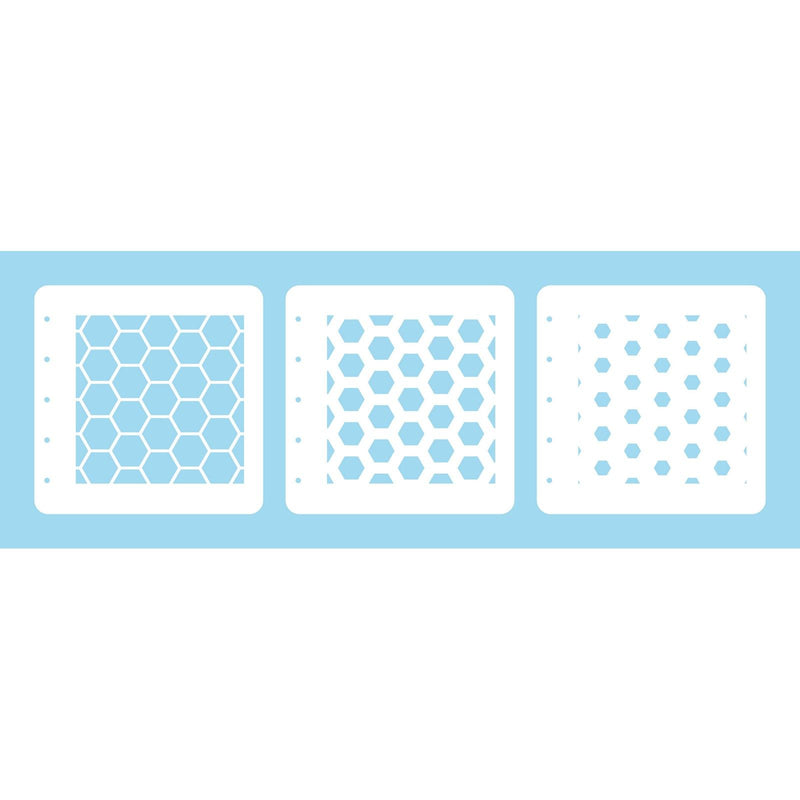 Nellie's choice • layered combi stencil set honeycomb 3stuks
