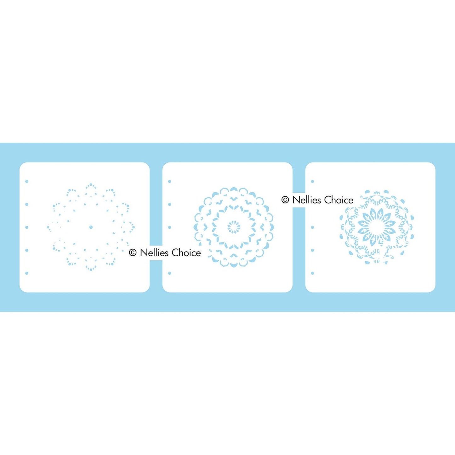 Nellie's choice • set of 3 layered combi stencils set mandala-1