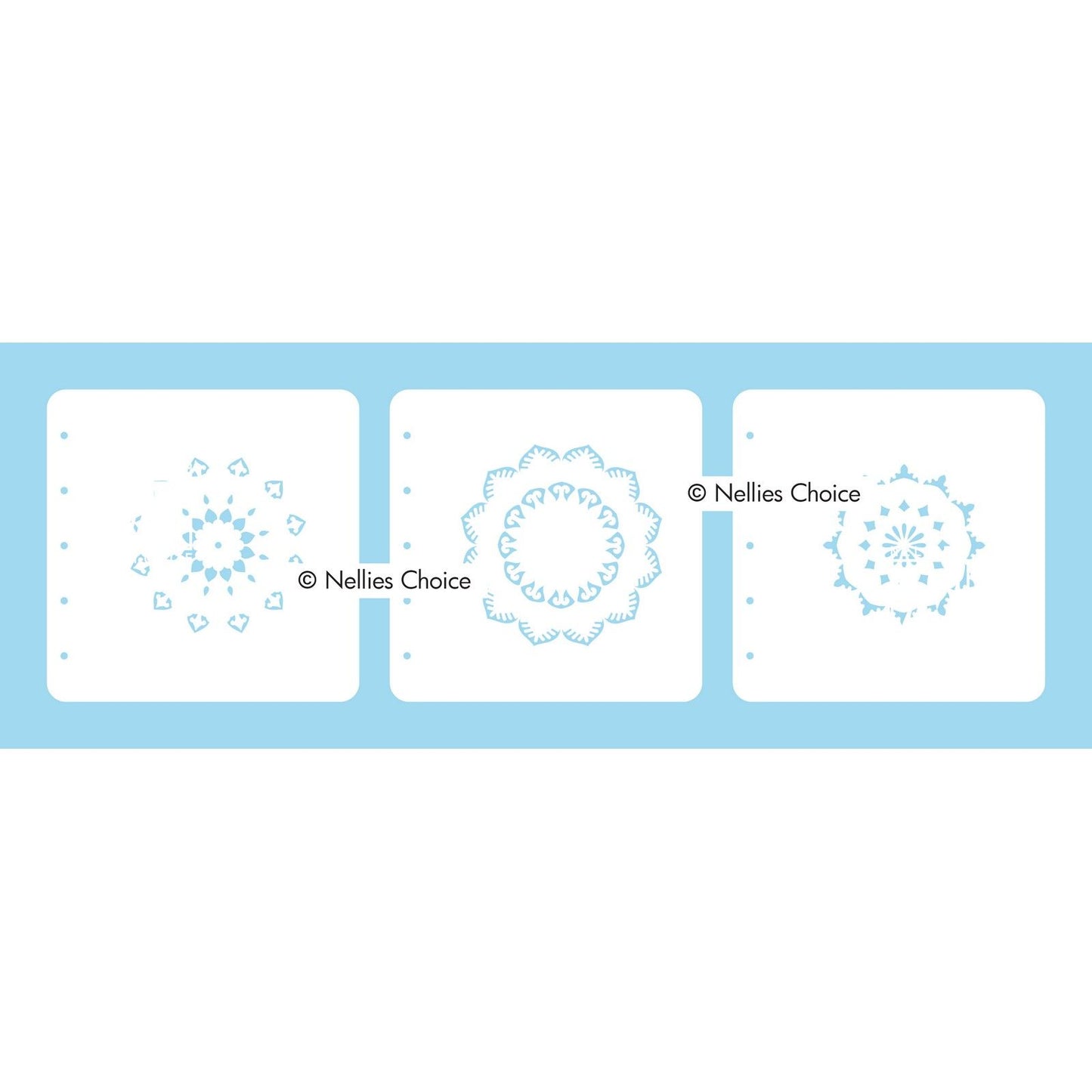 Nellie's choice • set of 3 layered combi stencils set mandala-2
