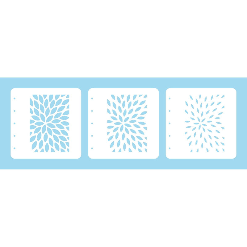 Nellie's choice • layered combi stencil set sunburst 3stuks