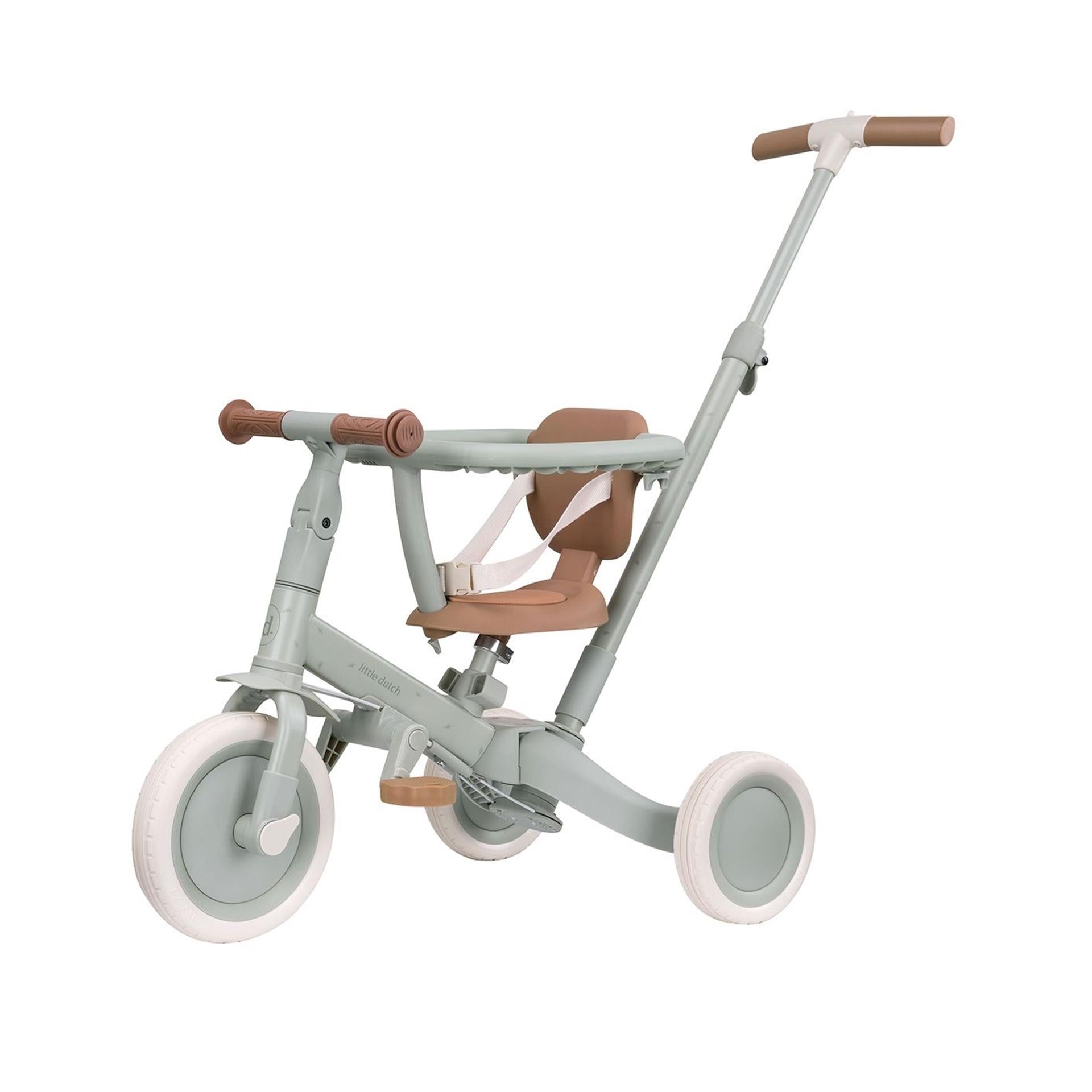 Little Dutch - Triciclo 4 en 1 con barra de empuje - hoja verde