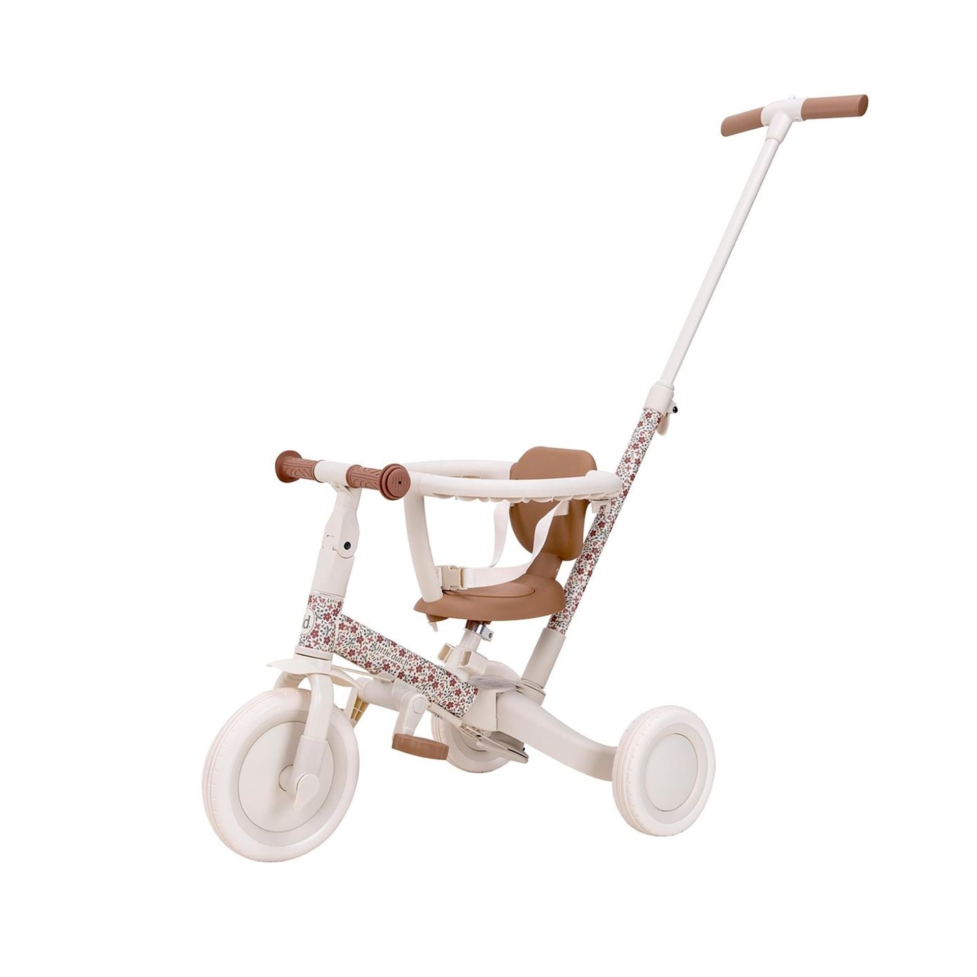 Little dutch driewieler met duwstang sunny flower