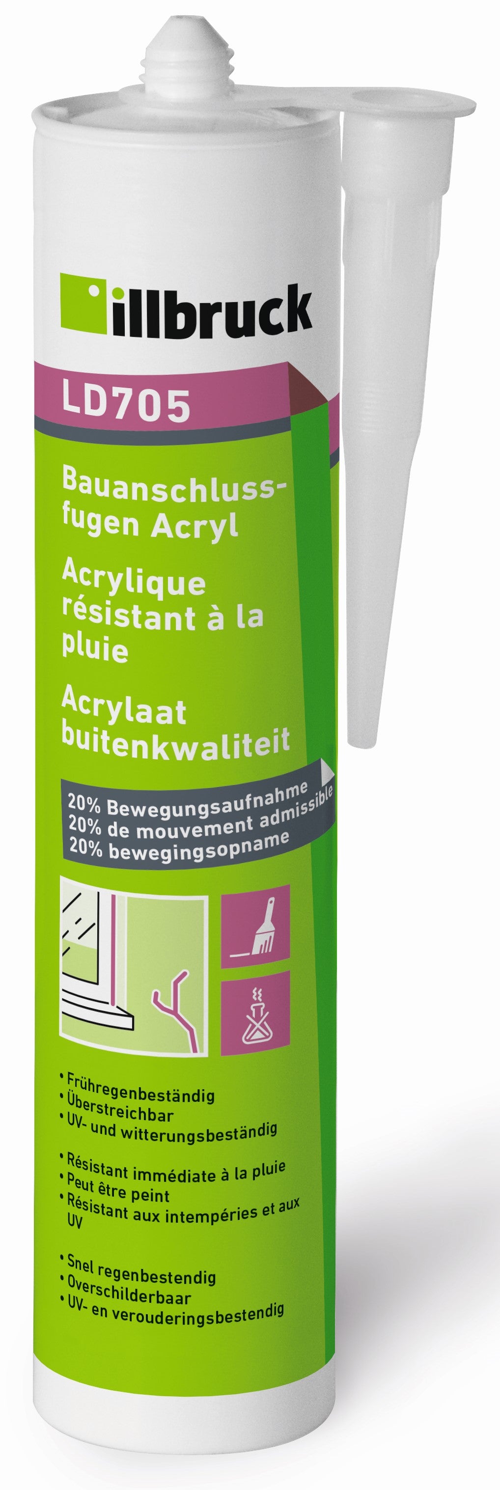 Illbruck ld702 acrylaatkit buitenkwaliteit | 310 ml - ld705395867