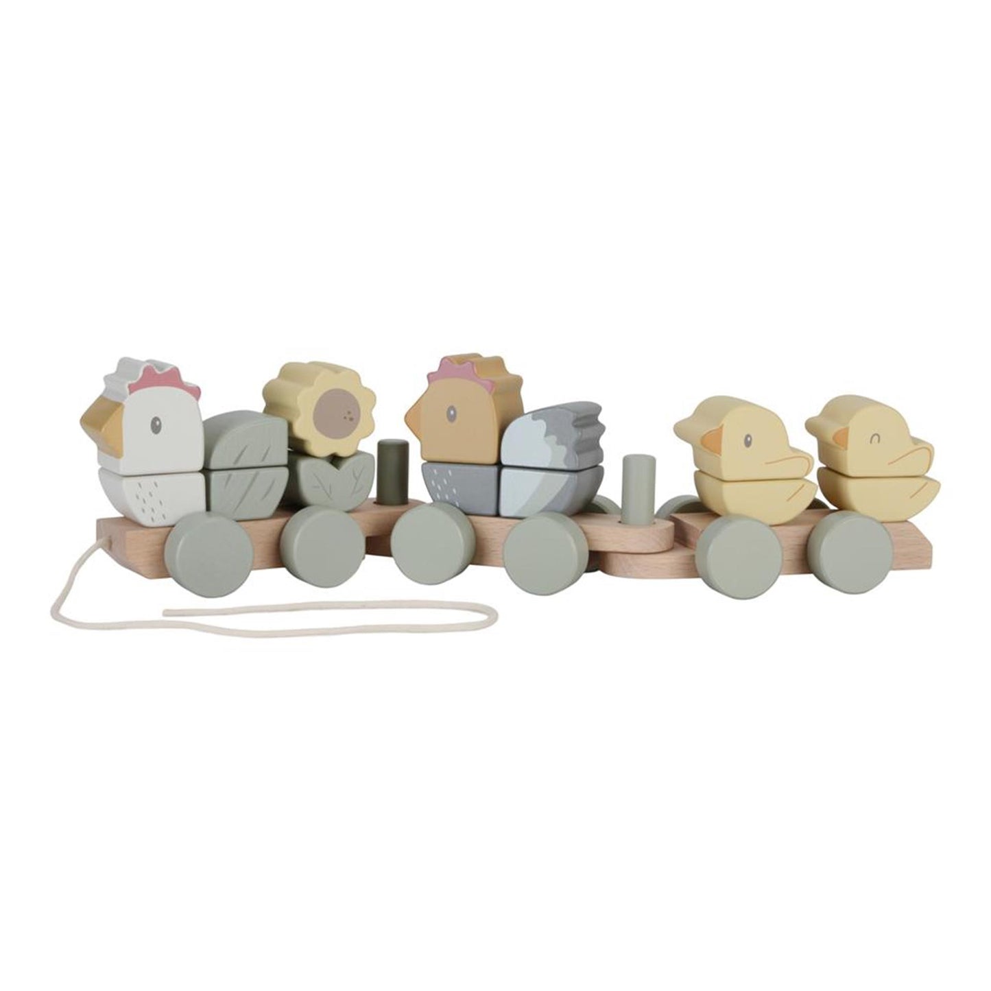 Tiamo Little Farm Block Train Chicken