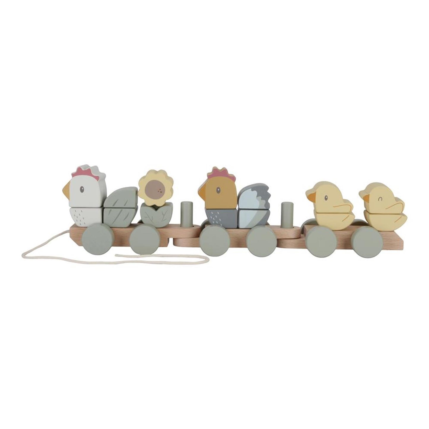 Tiamo Little Farm Block Train Chicken