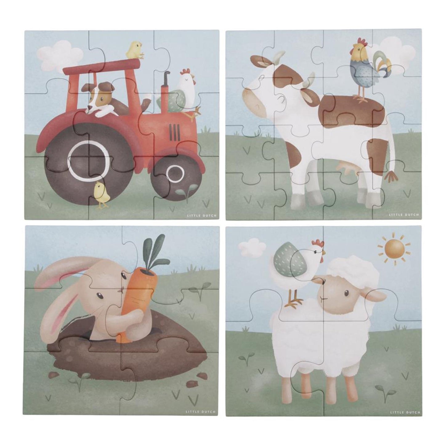 Tiamo Little Farm 4 in 1 puzzle