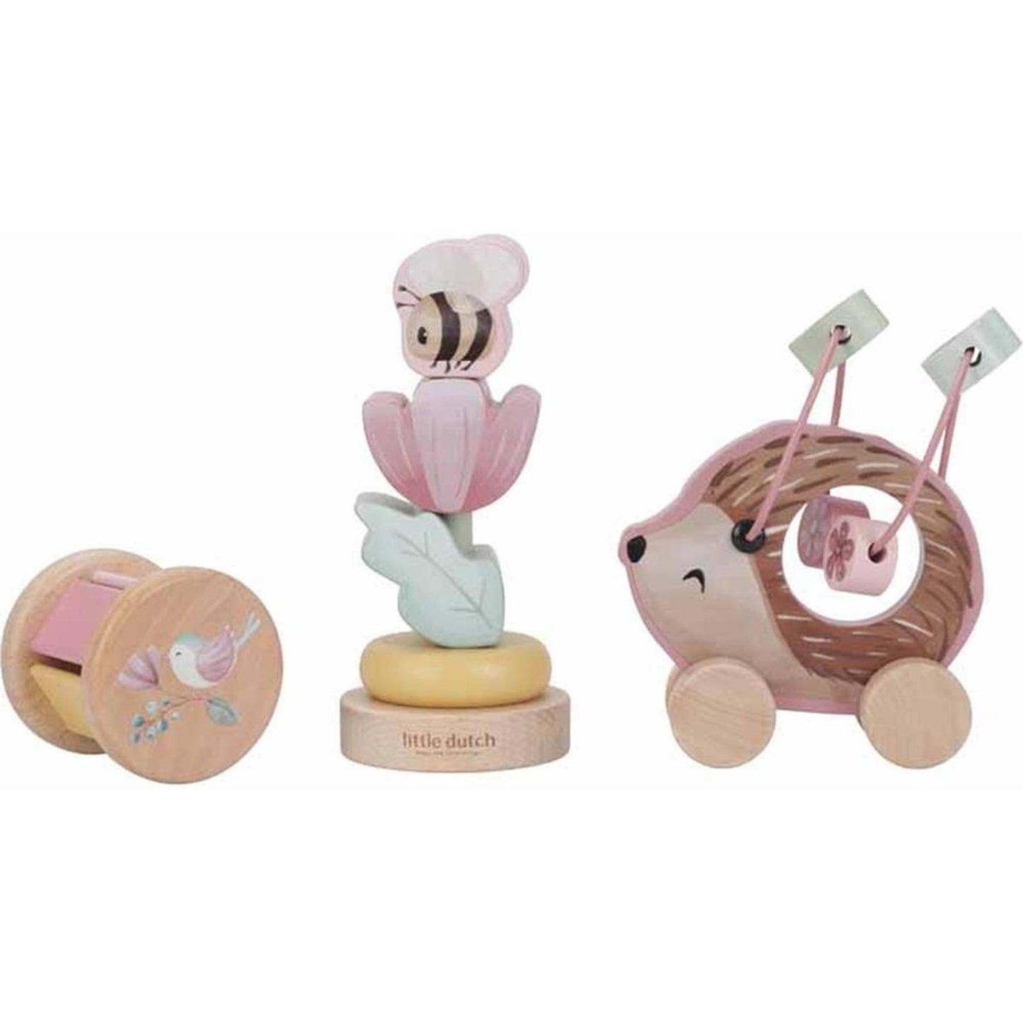Little Dutch LD set de regalo para jardín de hadas rosa de madera