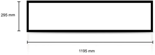 Pannello retroilluminato LED nero 120x30cm 30w 4050lm tri-bianco - 5016260