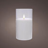 Vela parpadeante LED de cristal 7,5x12,5cm blanca - 5509660