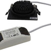 Foco empotrable LED 6w 2700k 85mm 60° cuadrado orientable negro - led4615