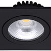 Foco empotrable LED 6w 2700k 85mm 60° cuadrado orientable negro - led4615