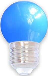 Lampada a sfera a LED e27 blu 1w - led0156