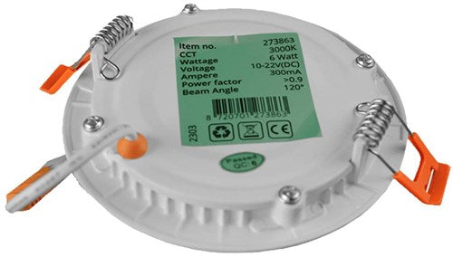 Faretto da pannello LED 6w 4000k incl. alimentatore bianco - led2613