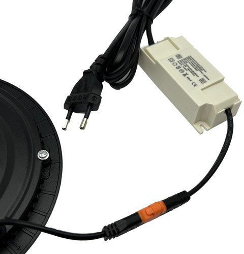 Faretto da pannello LED 9w 3000k incl. driver nero - led2620